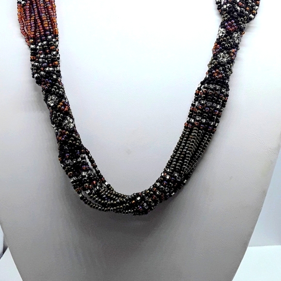 Braid Multi- Strand Bead Necklace - Picture 1 of 3